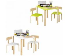 Set tavolo e sedia per bambini Scrivania per Bambini da Gioco con 2 Sedie Tavolo per attività per