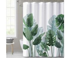 Regali - Tende da doccia per bagno - Piante tropicali senza profumo su sfondo bianco Tende per