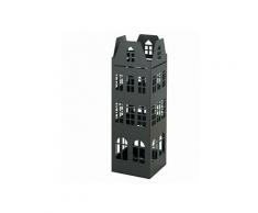 Baroni Home - Portaombrelli Design Moderno in Metallo con Tetto Squadrato. 2 Gancini. 4 Piedini