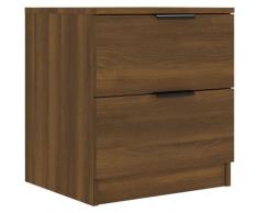 Comodino Rovere Marrone in Legno Multistrato