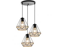 Lampada a Sospensione Camera da Letto Soggiorno Lampadario Retro Industriale Corda di Canapa