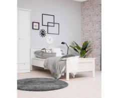Letto singolo per camerette in finitura Bianca, 90 x 200