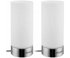 Monzana - lampade da tavolo 2 pz lampada da comodino scrivania funzione touch 3 livelli di