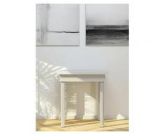 Mini tavolo Ginevra 70 a libro bianco 60x70