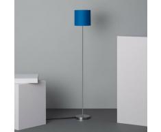 Lampada da Terra Metallo e Tessuto Pangiri Azzurro