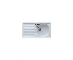 Lavello Eliseo cm. 80x45 in ceramica bianco - Bianco - Ceramica Galassia