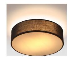 Lampadario in Stoffa 38 cm Rotondo da Soffitto 2 Fiamme E27 Luce da Soffitto Tessuto per Soggiorno