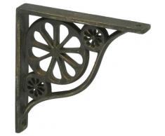 REI - Staffa per scaffalature | Stile decorativo | In alluminio | Finitura in pelle antica | Misure