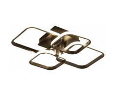 Plafoniera LED soffitto Moderna 42W, Lampadario soggiorno 4000K 3780LM con 4 quadrati, Luce Neutra