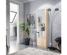Scarpiera 180 cm Rovere canadese con anta a specchio Rovere Canadian