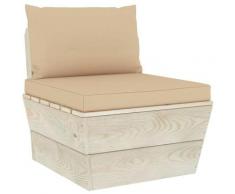 Vidaxl - Cuscini per Divani su Pallet 2 pz Beige in Tessuto Beige