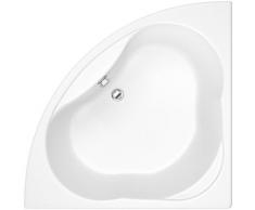 Hudson Reed - Vasca da Bagno Angolare - Acrilico Bianco - Design Salva-Spazio ad Angolo Reversibile
