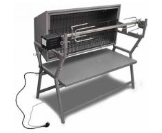 Barbecue Girarrosto in Ferro ed Acciaio Inossidabile