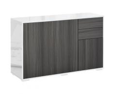 Mobiletto Multiuso in Legno per Soggiorno, Cucina, Ufficio con Apertura a Pressione, 117x36x74cm