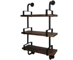 Ikayaa - muro di ferro battuto legno scaffalature assicella 204WP