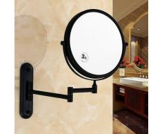Kueatily - Specchio da bagno a parete Specchio ingranditore da 8 pollici in ottone Specchi
