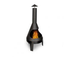 Hidalgo braciere camino da giardino Ø55cm / barbecue 2 in 1 Ø42cm acciaio