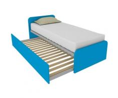 Mobilfino Camerette - 964R - Letto cameretta 80x190 singolo con secondo letto estraibile e testate