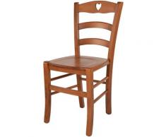 T M C S - Tommychairs - Sedia modello Cuore per cucina bar e sala da pranzo, robusta struttura in