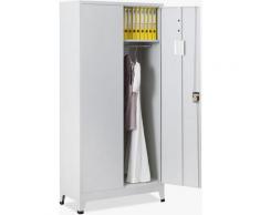 Office24 - Armadio portadocumenti ufficio 2 ante in metallo 90x40 H180 con serratura Vesuvio Light