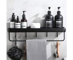 Supporto per doccia senza foratura Supporto per bagno con portasciugamani Gancio portaoggetti in