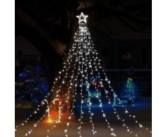 Luci decorative natalizie 317 luci a stella a LED Decorazioni per alberi da esterno per il cortile