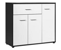 Credenza con 1 Cassetto e 3 Porte, Mobile Credenza Laterale da Cucina in Legno con Grande Spazio di