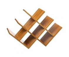 Scaffale Portabottiglie per 8 Bottiglie in Bambu 46,5x16,5x32cm