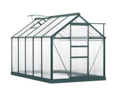 Serra da Giardino in Policarbonato Anti uv 190x312x201cm con Finestra e Porta Scorrevole, in