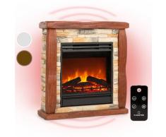 Lienz - Camino elettrico, 1800 W, elementi decorativi in polystone, telecomando