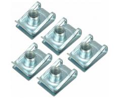 Filettatura M8 8mm Zinco Camino U Dadi Elementi di fissaggio Vite autofilettante Spire C Clips