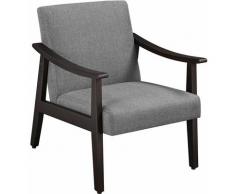 Yaheetech - Poltrona Salotto Moderna Imbottita Tessuto per Soggiorno Grigio - Grigio