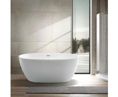 Vasca da bagno centro stanza ovale DENVER bianca 150 cm