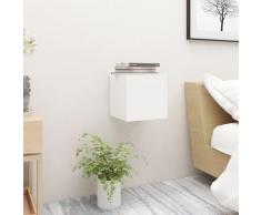 Comodino Bianco 30,5x30x30 cm in Truciolato
