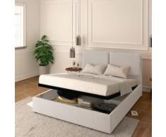 Letto con Contenitore Modello Licia in Tessuto con Rete a Doghe colore Silver - Baldiflex