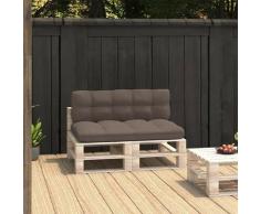 Cuscini per Divani su Pallet 2 pz Grigio Talpa Grigio talpa - Vidaxl