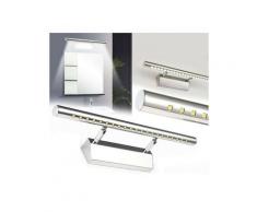 Trade Shop Traesio - Trade Shop - Applique Lampada Per Specchio Bagno Da Parete Con 21 Led Luce