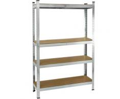 Scaffalature di metallo per stoccaggio con 5 ripiani in legno 80x40x160 cm - Primematik