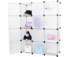 Mobile modulare Quadrato 12 Scomparti Cubo Armadio Armadietto Guardaroba Scaffale Scarpiera