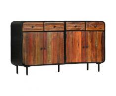 Credenza in Legno Massello di Recupero 140x35x76 cm Marrone - Vidaxl