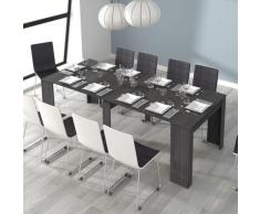 Tavolo allungabile fino a 237 cm consolle soggiorno cucina rovere scuro in melamina 50 x 90 x 78 h