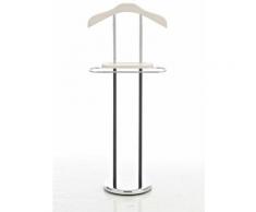 Servomuto Indossatore Appendiabiti con Gruccia in Legno e Piedistallo vari colori colore : Bianco