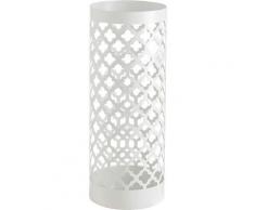 Baroni Home - Portaombrelli Design Moderno Porta Ombrelli in Metallo Classic Bianco con 2 Gancini e