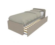 Mobilfino Camerette - 964R - Letto cameretta 80x190 singolo con secondo letto estraibile e testate