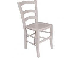 Sedia classica in legno, per sala da pranzo, cucina o salotto, Made in Italy, cm 46x42h87, Seduta h
