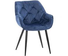 CLP - Sedia Tanna in velluto Blu