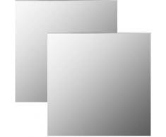Altro - Specchi da Parete 2 pz 50x50 cm Quadrati in Vetro