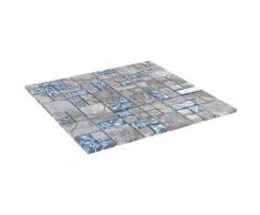 Vidaxl - Piastrelle Mosaico 11 pz Grigio e Blu 30x30 cm in Vetro Multicolore