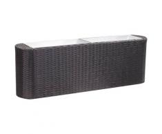 Letto Rialzato da Giardino 120x24x40 cm in Polyrattan Nero Nero - Vidaxl