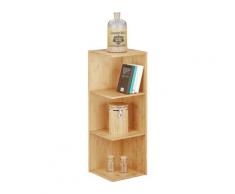 Relaxdays - Mobiletto Multiuso in Bambù, 3 Ripiani, HxLxP: 85,5 x 29 x 29 cm, per Cucina, Salotto,
